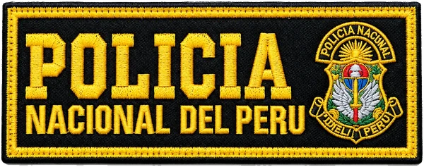 Parche Policía Nacional del Perú con escudo y tu unidad